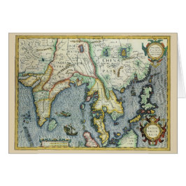 Antique Southeast Asian Karta by Mercator / Hondiu Hälsningskort