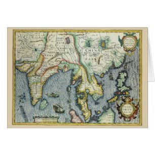 Antique Southeast Asian Karta by Mercator / Hondiu Hälsningskort
