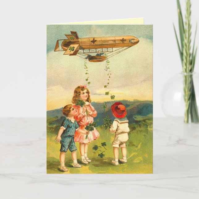 Antique St. Patrick's Day Greeting Card Kort (Framsida)