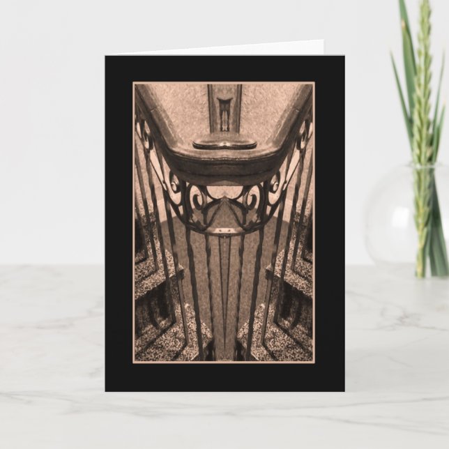 Antique Stairway Abstrakt Card Kort (Framsida)