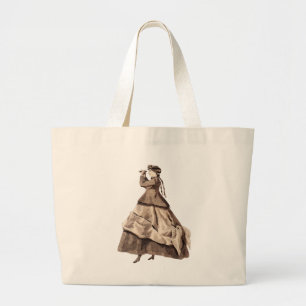 Antique Steampunk Dam på Tote Bag Jumbo Tygkasse