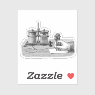 Antique Steampunk Writer Edison Klistermärken