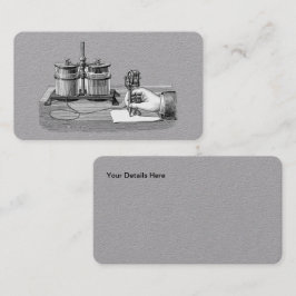 Antique Steampunk Writer Edison Visitkort