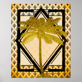 Antique Stil Art Deco Handflatan Poster