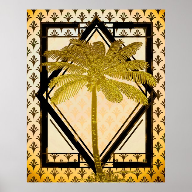 Antique Stil Art Deco Handflatan Poster (Framsidan)