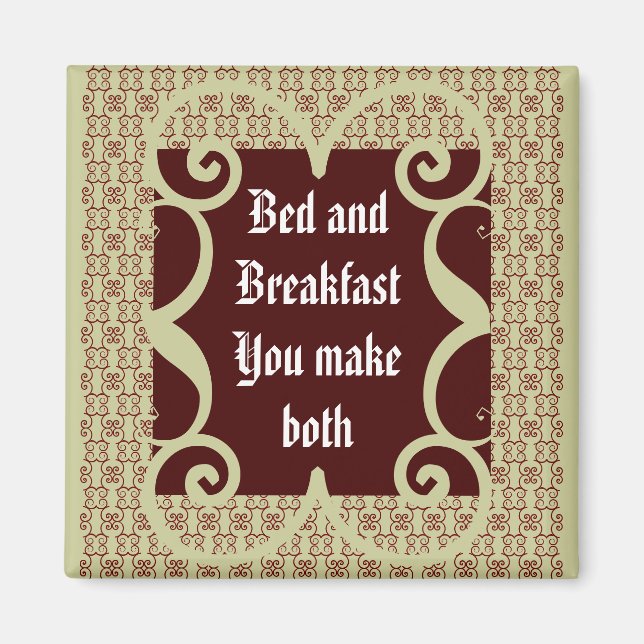 ANTIQUE STIL BED OCH BREAKFAST MAGNET (Framsidan)