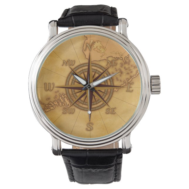 Antique Stil Compass Ro Armbandsur (Framsida)