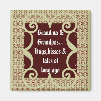 ANTIQUE STIL GRANDMA & GRANDPA MAGNET