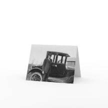 Antique Stil Man med Car