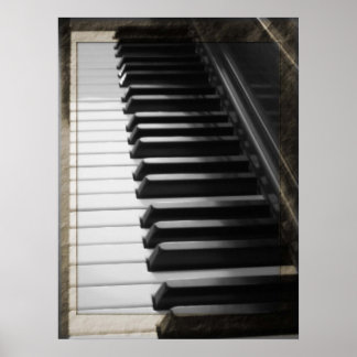 Antique Stil Piano Poster
