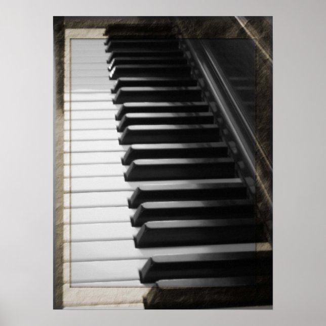 Antique Stil Piano Poster (Framsidan)