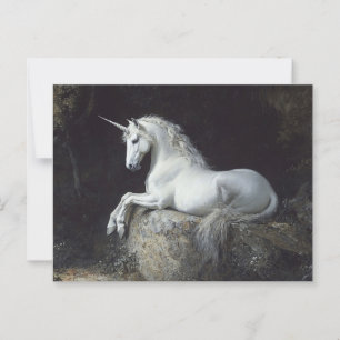 Antique Stil Unicorn-målning Vykort