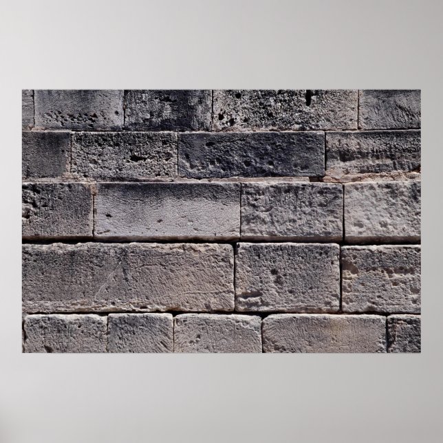 Antique stone wall, Phaistos, Kreta, Grekland Poster (Framsidan)
