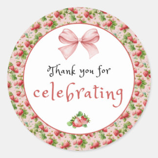 Antique Strawberry Tack Sticker Runt Klistermärke