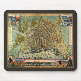 Antique Street Karta i Amsterdam, Nederländerna Musmatta
