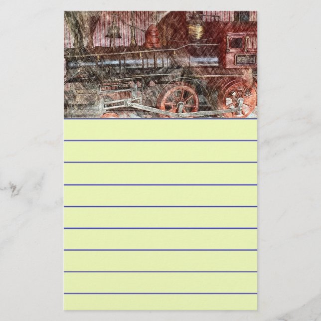 Antique Tåg Brevpapper (Framsida)