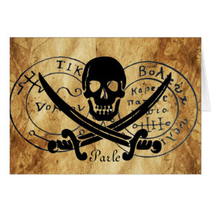 ANTIQUE TALISMAN/PIRATER TRASURE KARTA VAX SEAL HÄLSNINGSKORT