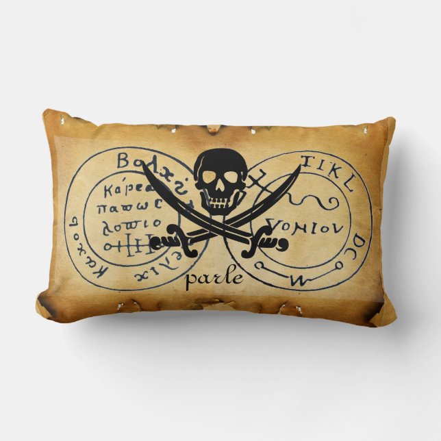 ANTIQUE TALISMAN/PIRATER TREASURE KARTA LUMBARKUDDE (Framsida)