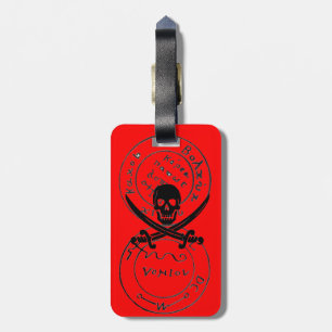 ANTIQUE TALISMAN/PIRATER TREASURE KARTOR,Red Bagagebricka