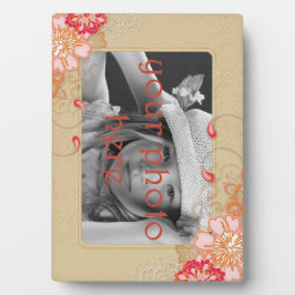 Antique Tan Mat 5 x 7 Photo Plaque med Easel