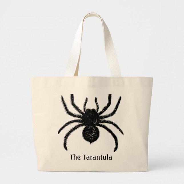 Antique Tarantula Spider Tote Bag Jumbo Tygkasse (Framsidan)