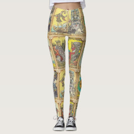 Antique Tarot Card Leggings - Coola