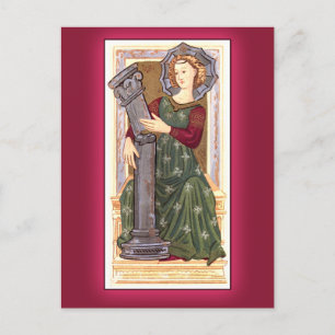 Antique Tarot-uppspelningskort: Styrka Vykort