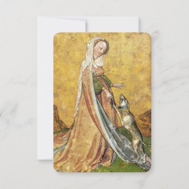 Antique Tarots /German Court Cards/ Dam i Hundar (Framsida)