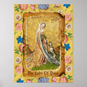 Antique Tarots /German Court Cards/Dam i Hundar Poster