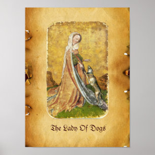 Antique Tarots /German Court Cards/Dam i Hundar Poster