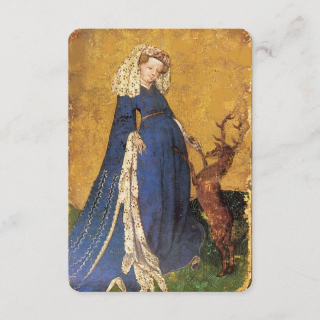 Antique Tarots /German Court Cards/Dam of Harts (Framsida)
