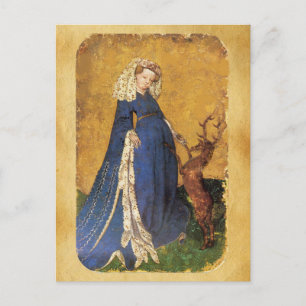 Antique Tarots /German Court Cards/Dam of Harts Vykort