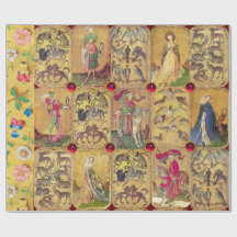 Antique Tarots /German Court Cards /Falcons,Deers