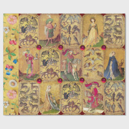 Antique Tarots /German Court Cards /Falcons,Deers Presentpapper