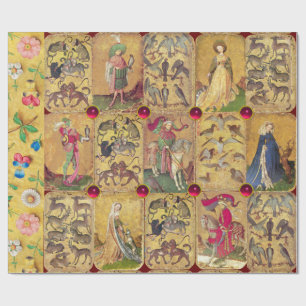 Antique Tarots /German Court Cards /Falcons,Deers Presentpapper