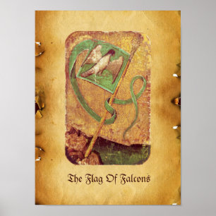 Antique Tarots /German Court Cards/Flagga of Falco Poster