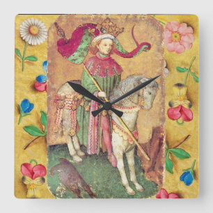 Antique Tarots /German Court Cards/Kung i Falcons Fyrkantig Klocka