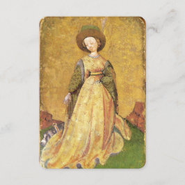 Antique Tarots /German Court Cards/Maid of Hundar
