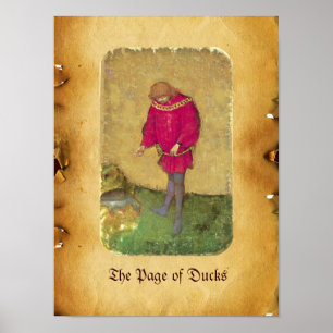Antique Tarots /German Court Cards/Page of Anka Poster