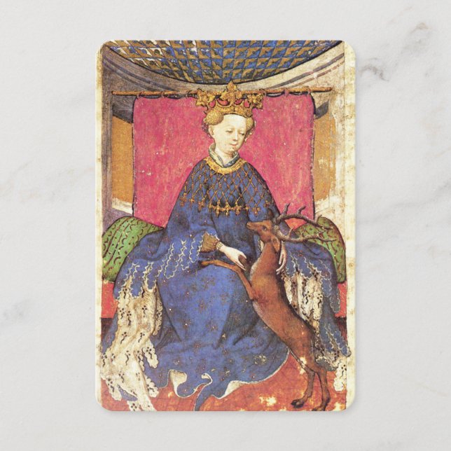 Antique Tarots /German Court Cards/Queen of Harts (Framsida)