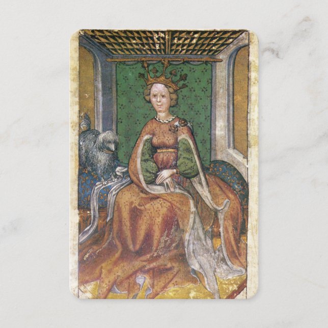 Antique Tarots /German Court Cards/Queen of Hundar (Framsida)