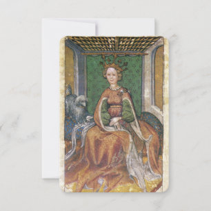 Antique Tarots /German Court Cards/Queen of Hundar