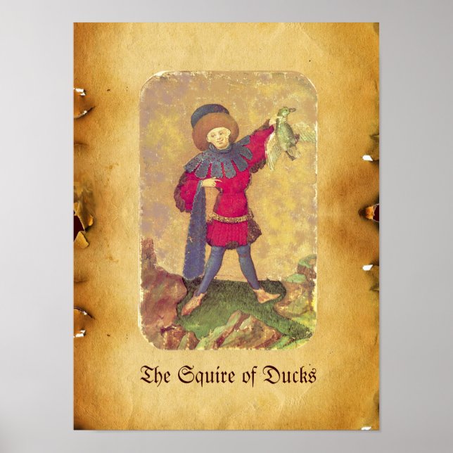 Antique Tarots /German Court Cards/Squire of Anka Poster (Framsidan)