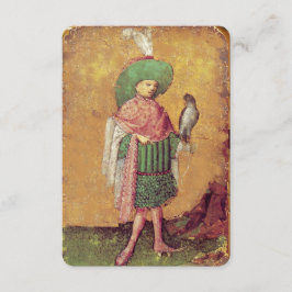 Antique Tarots German Court Cards/Squire of Falcon