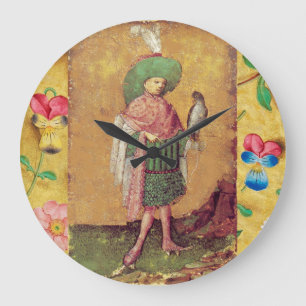 Antique Tarots German Court Cards/Squire of Falcon Stor Klocka