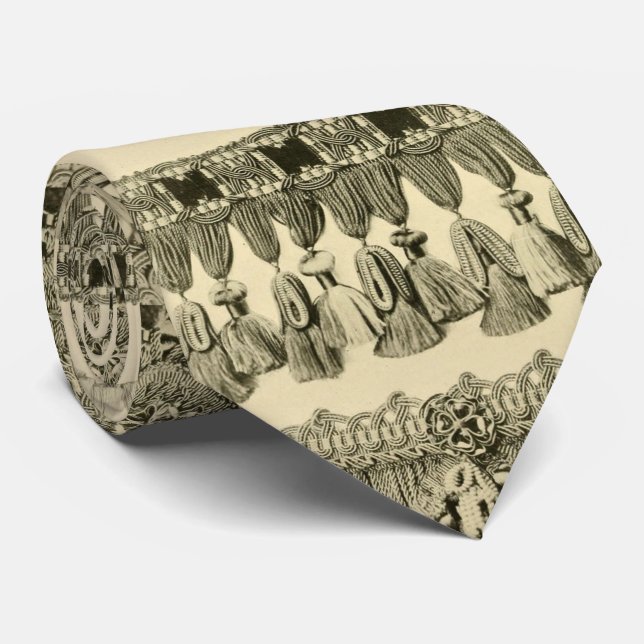 Antique tassel och snöre-stammen mönster slips (Rullad)