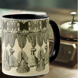 Antique tassel snöre, mönster sektorian guld mugg