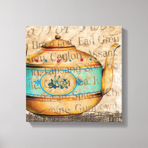 Antique Tea Pot Canvastryck