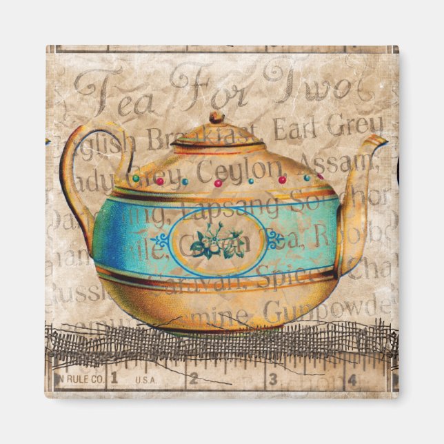 Antique Tea Pot Magnet (Framsidan)