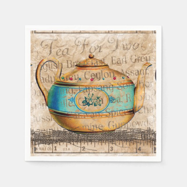 Antique Tea Pot Pappersservett (Framsidan)